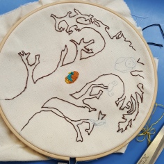 Embroidery designed by a student