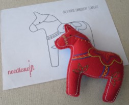 A Dala horse embroidery project